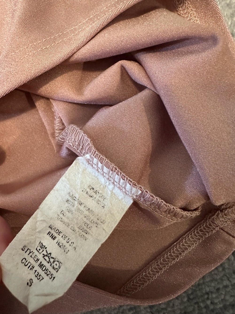 Misty Rose Womens Fitted Ruched Slit Dress in Shimmer Dusty Mauve Size S Party - Picture 10 of 10